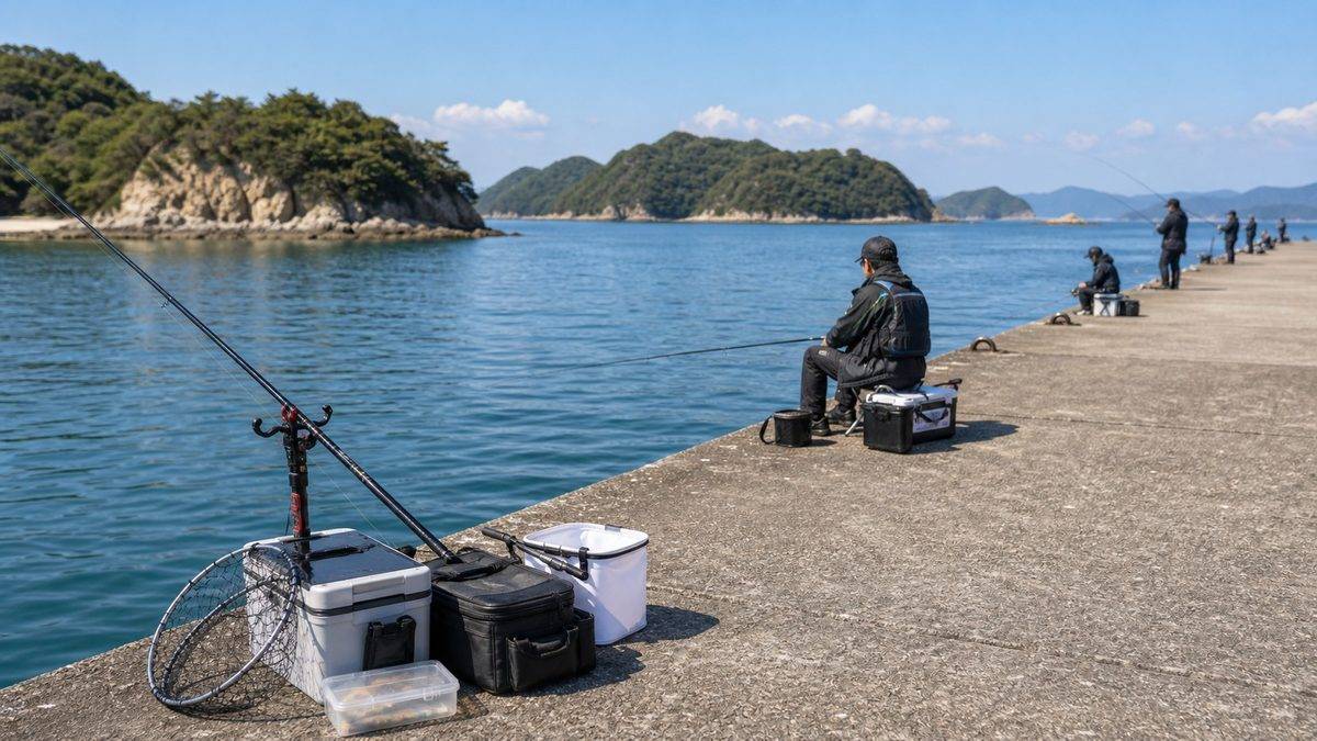 広島エリアの釣りスポットの要点をまとめた釣り攻略インフォグラフィック