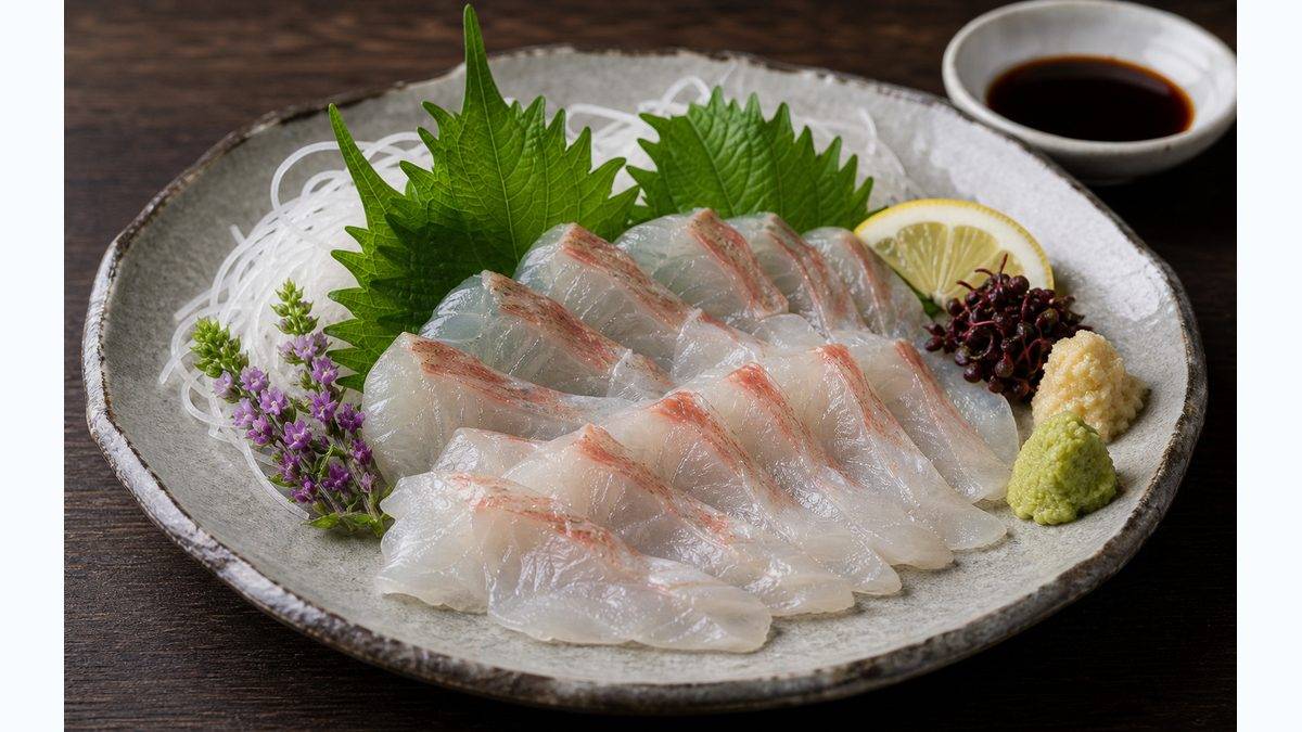 レシピ3：カサゴの刺身と薄造り（釣りたての繊細な甘みを活かす）の要点をまとめた釣り攻略インフォグラフィック
