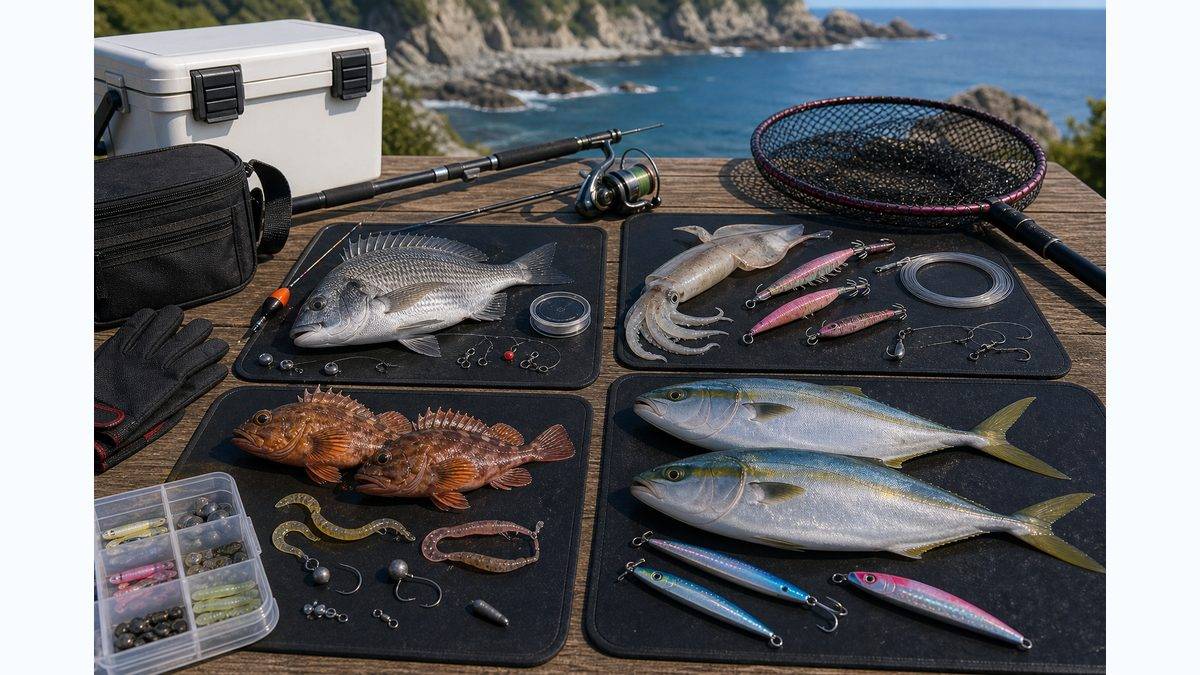 紀伊半島のターゲット魚種とベストシーズンの要点をまとめた釣り攻略インフォグラフィック