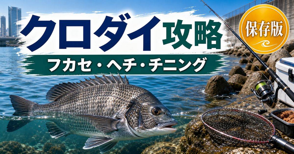 クロダイ攻略の釣り記事アイキャッチ画像