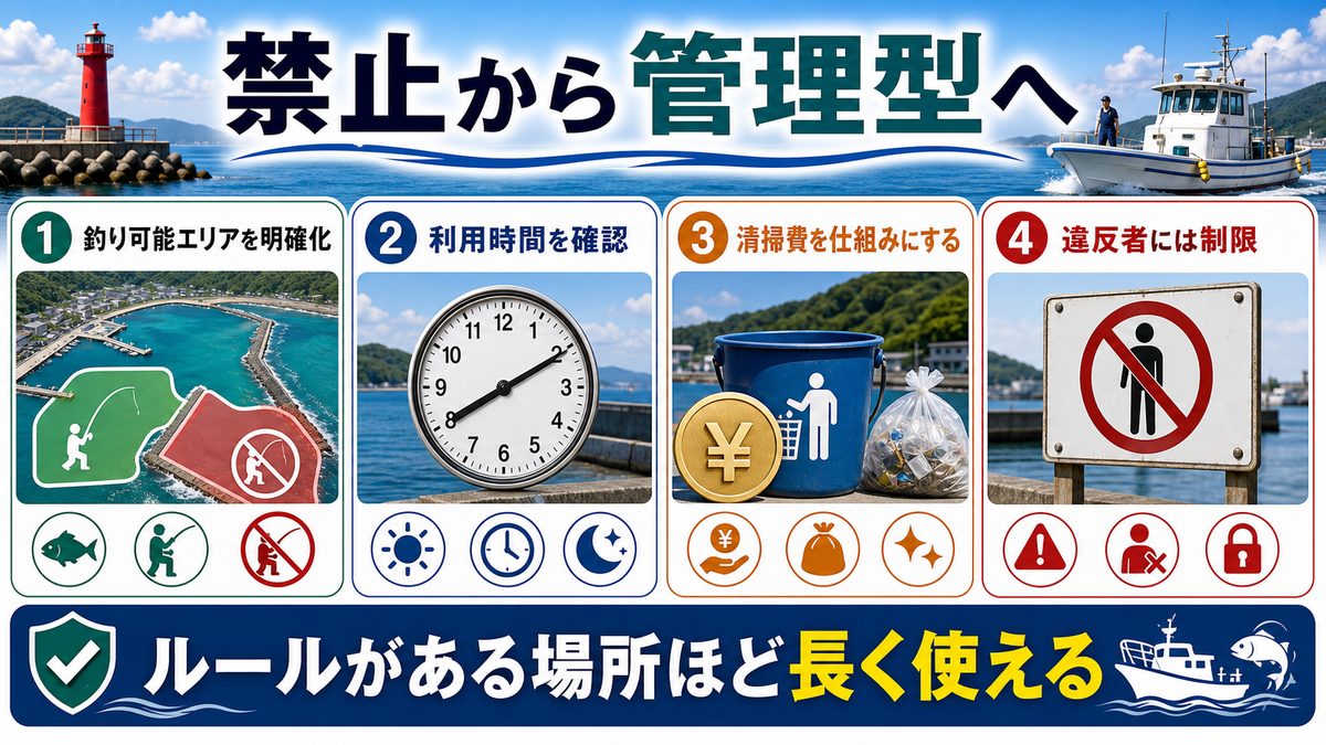 自治体・漁協の規制強化の動き｜2026年の最新情勢の要点をまとめた釣り攻略インフォグラフィック