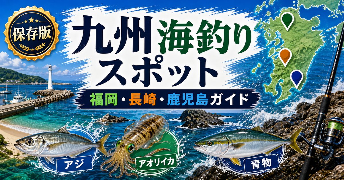福岡エリアの海釣りスポットの要点を伝える釣り記事アイキャッチ画像