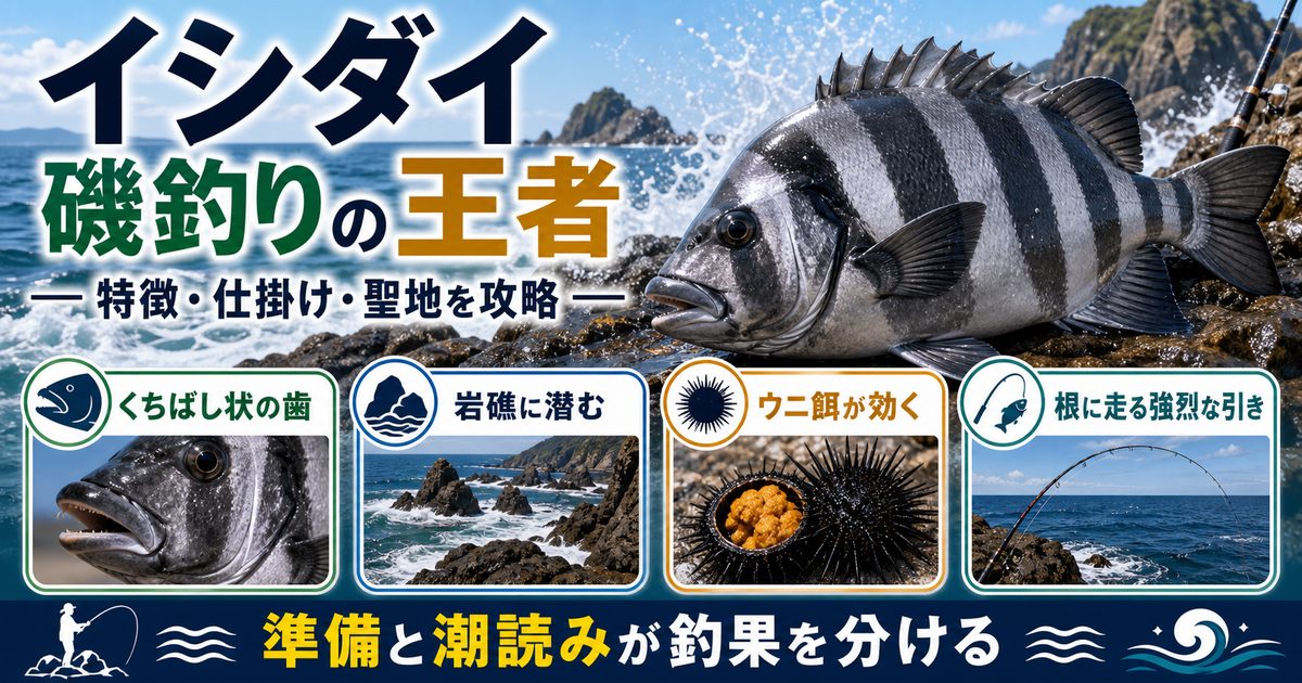 イシダイ──磯釣りの最高峰に君臨する王者の要点を伝える釣り記事アイキャッチ画像