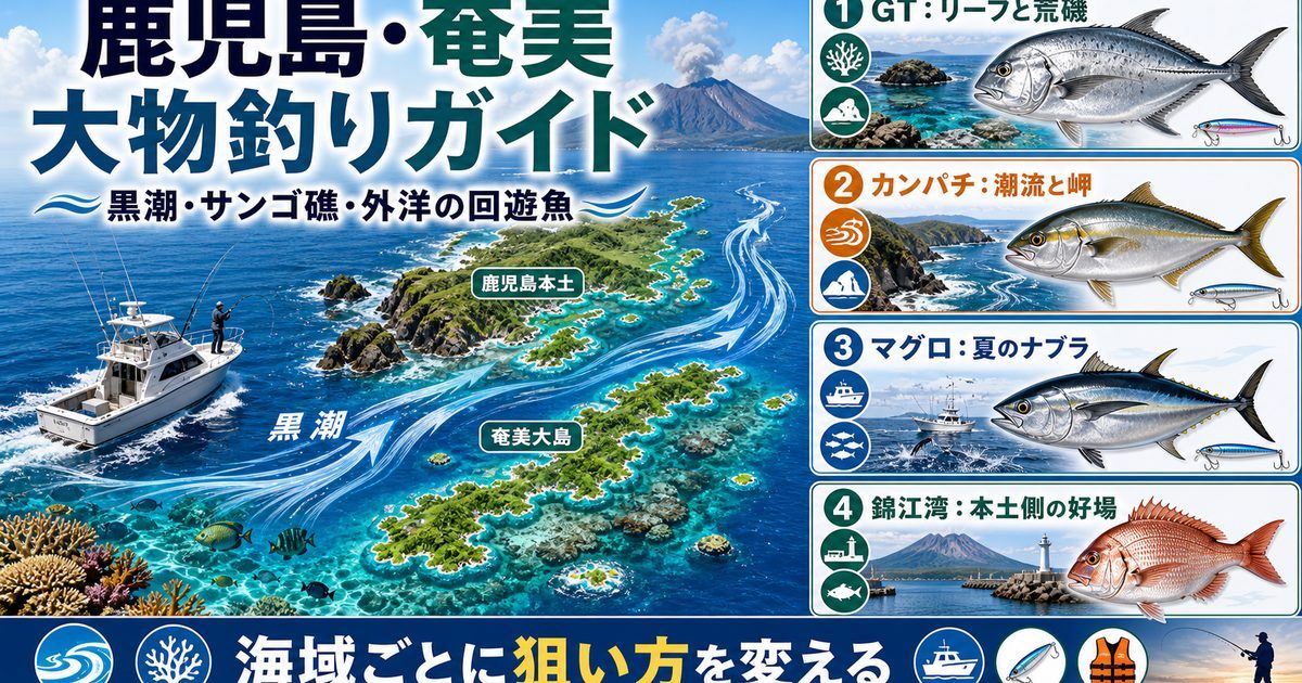 鹿児島・奄美大島の海洋環境|黒潮が生み出す大物天国の要点を伝える釣り記事アイキャッチ画像