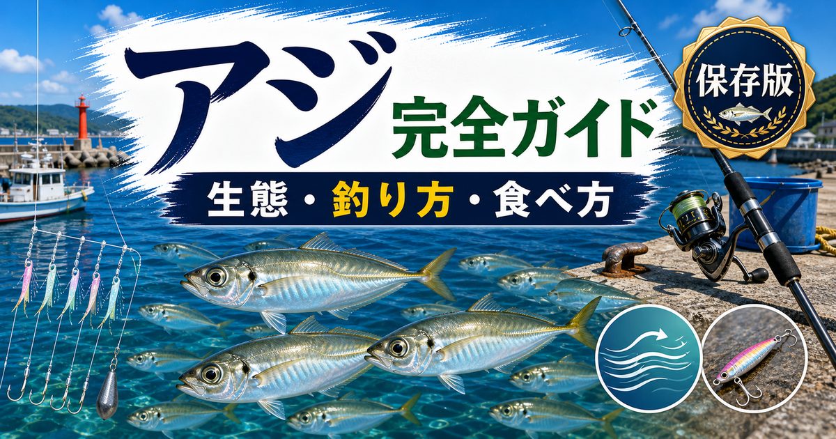1. アジ(マアジ)の基本情報の要点を伝える釣り記事アイキャッチ画像