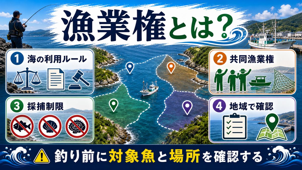 2. 漁業権とは何か｜どこで釣ってはいけないのかを正確に知るの要点をまとめた釣り攻略インフォグラフィック