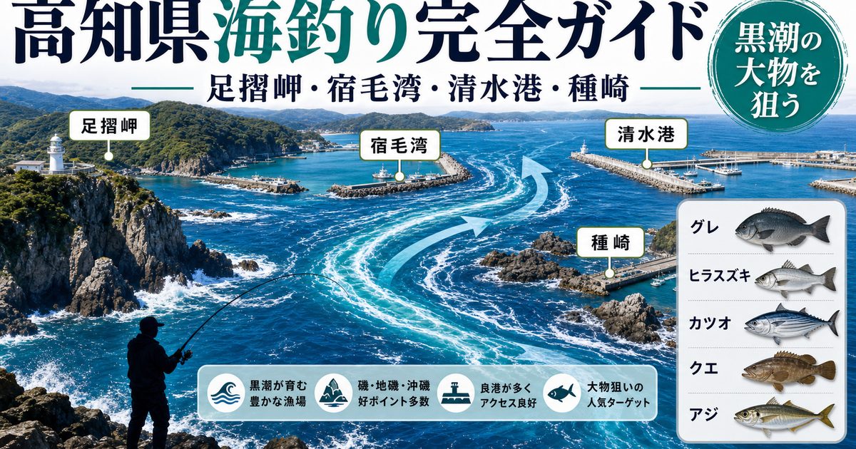 1. 高知県の釣り場概要|黒潮本流が育む豊富な魚影の要点を伝える釣り記事アイキャッチ画像