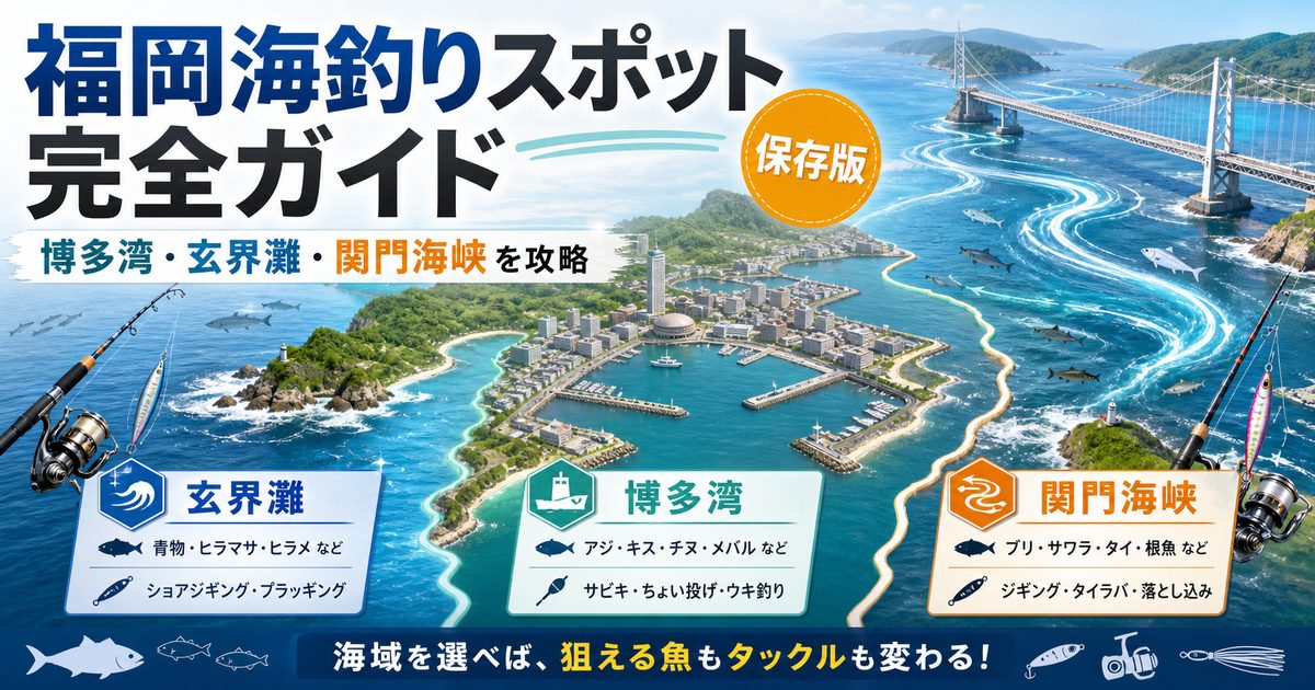 福岡の海況特性——3つの海域を理解するの要点を伝える釣り記事アイキャッチ画像
