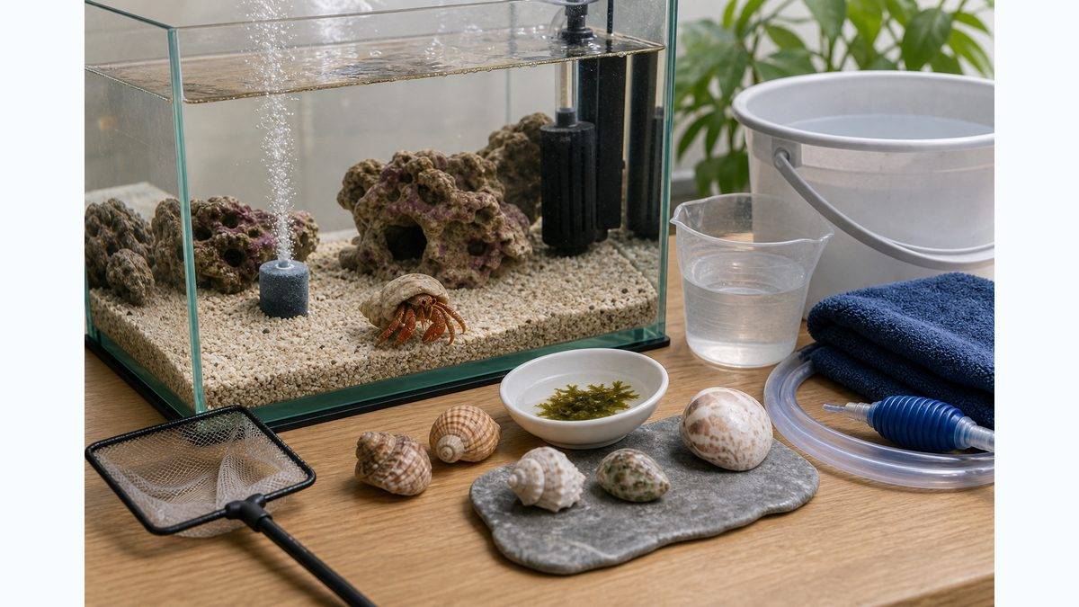 4,ヤドカリの飼育方法についての要点をまとめた釣り攻略インフォグラフィック