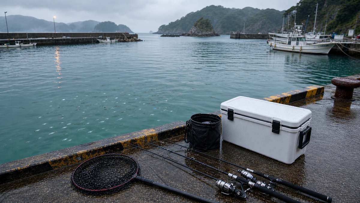 梅雨の海釣りは「狙い目」——なぜ雨の日に大物が釣れるのか:梅雨の海の環境——なぜこの時期に魚が釣れやすくなるのかの内容を示す釣り写真