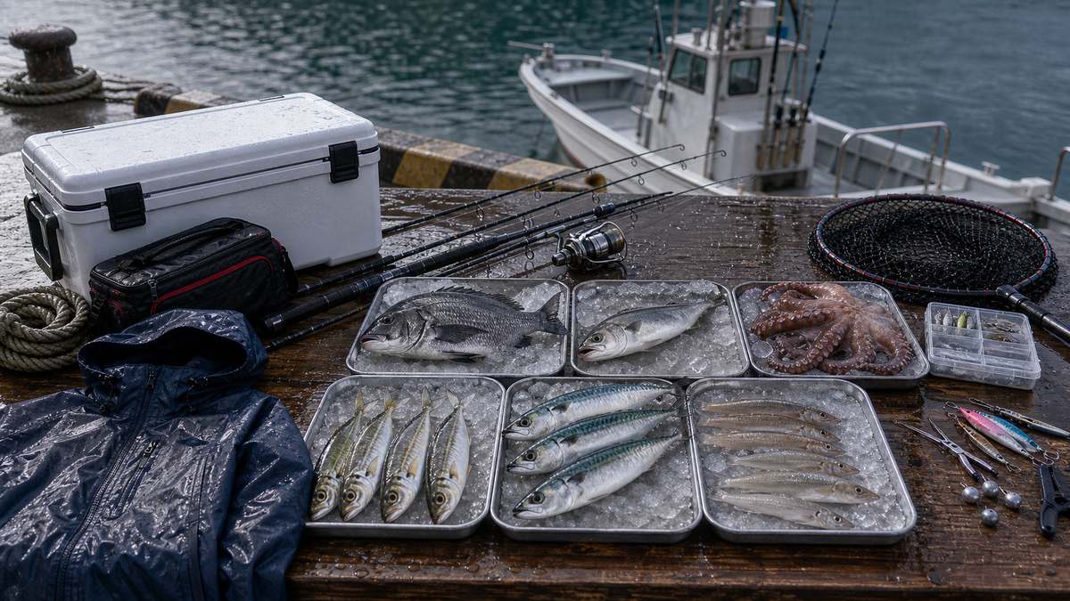 梅雨の海釣りは「狙い目」——なぜ雨の日に大物が釣れるのか:梅雨に釣れる魚ランキングの内容を示す釣り写真