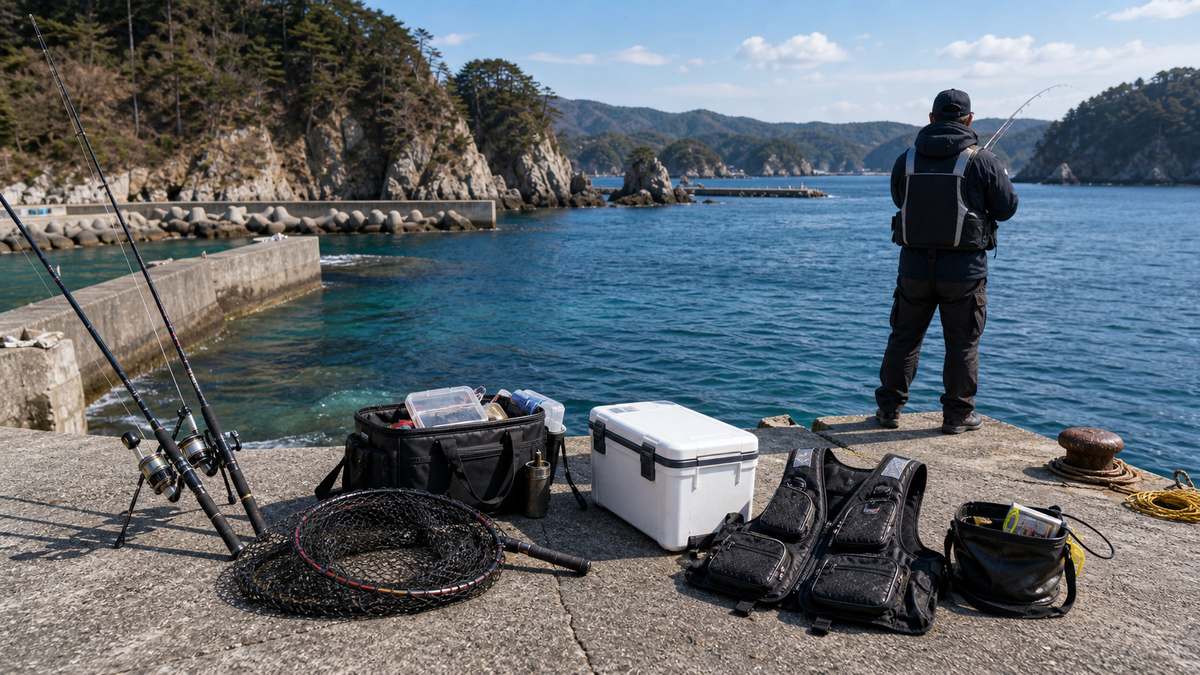 三陸海岸の海洋環境：なぜこれほど魚が多いのか：岩手県の主要釣りスポットの内容を示す釣り写真