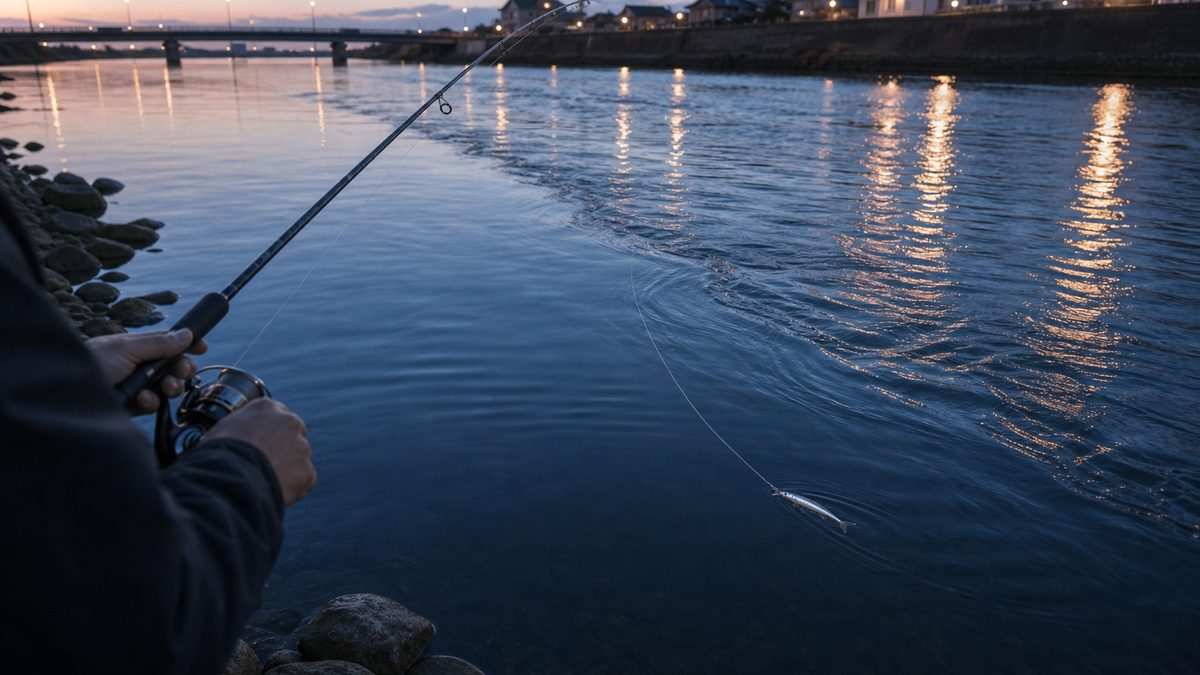 バチパターンの釣り方は「流す」が基本の要点をまとめた釣り攻略インフォグラフィック