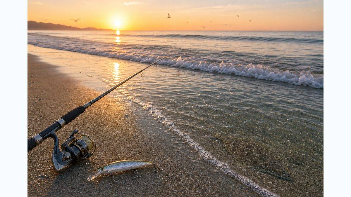 ヒラメ釣り完全攻略|遠州灘サーフのフラットフィッシュキングの要点をまとめた釣り攻略インフォグラフィック