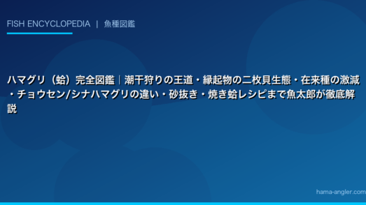 ハマグリ（蛤）完全図鑑｜潮干狩りの王道・縁起物の二枚貝生態・在来種の激減・チョウセン/シナハマグリの違い・砂抜き・焼き蛤レシピまで魚太郎が徹底解説