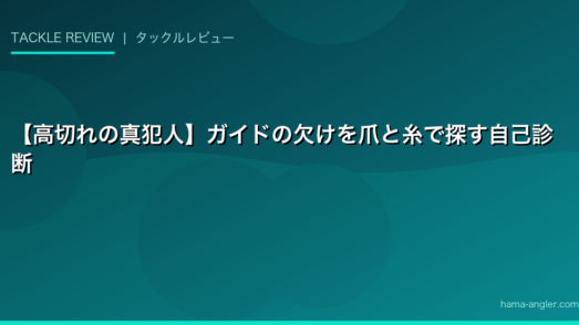【高切れの真犯人】ガイドの欠けを爪と糸で探す自己診断