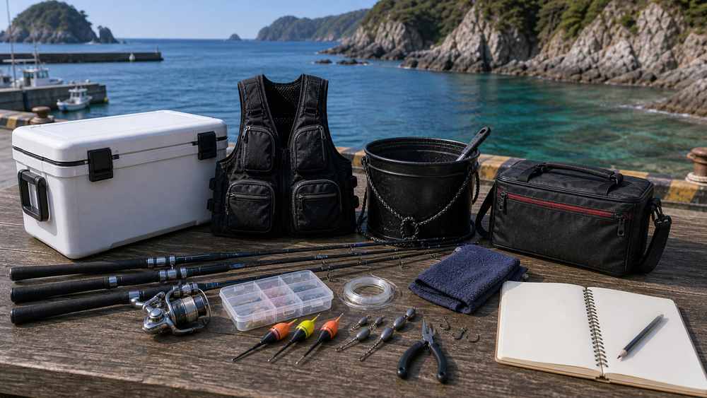 伊豆半島の海釣りスポット完全ガイド|東伊豆・南伊豆・西伊豆の磯・堤防・サーフ徹底紹介:伊豆の釣りに関するよくある質問(FAQ)の内容を示す釣り写真