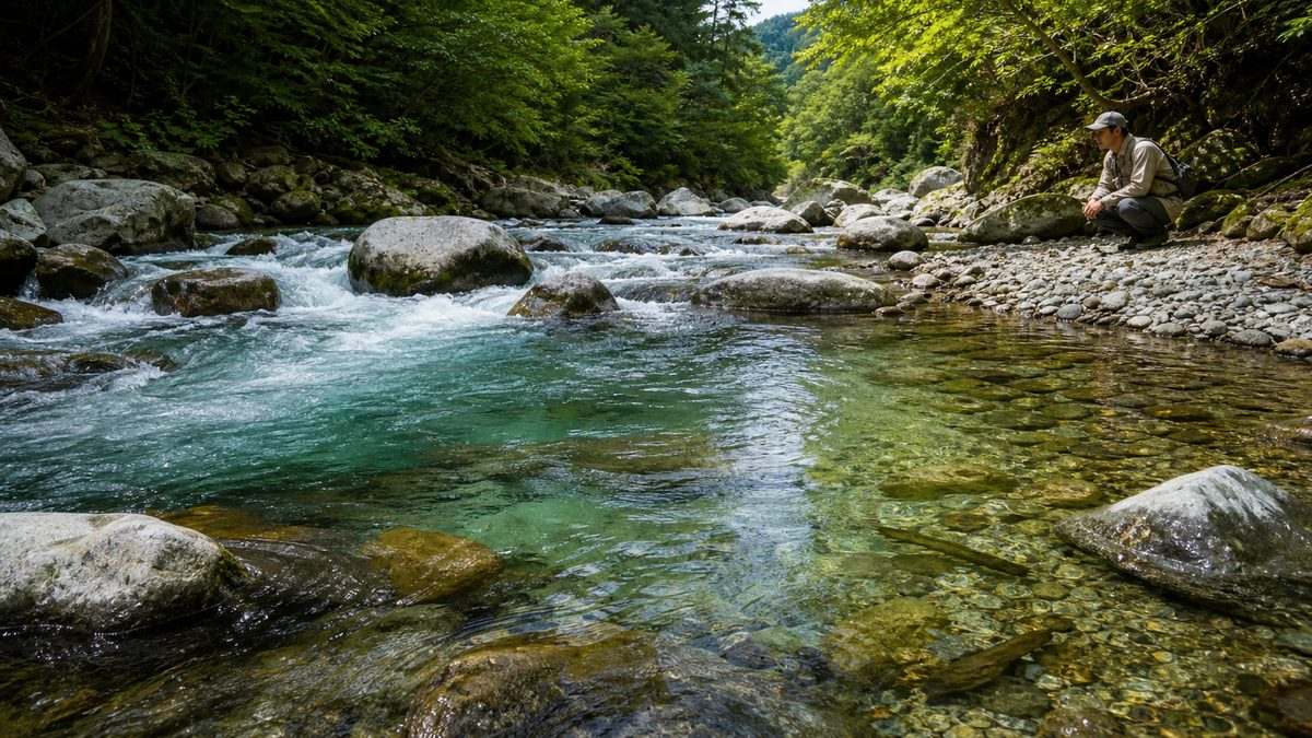 ヤマメ・イワナ・ニジマスの生息域と攻略法の違いの解説画像