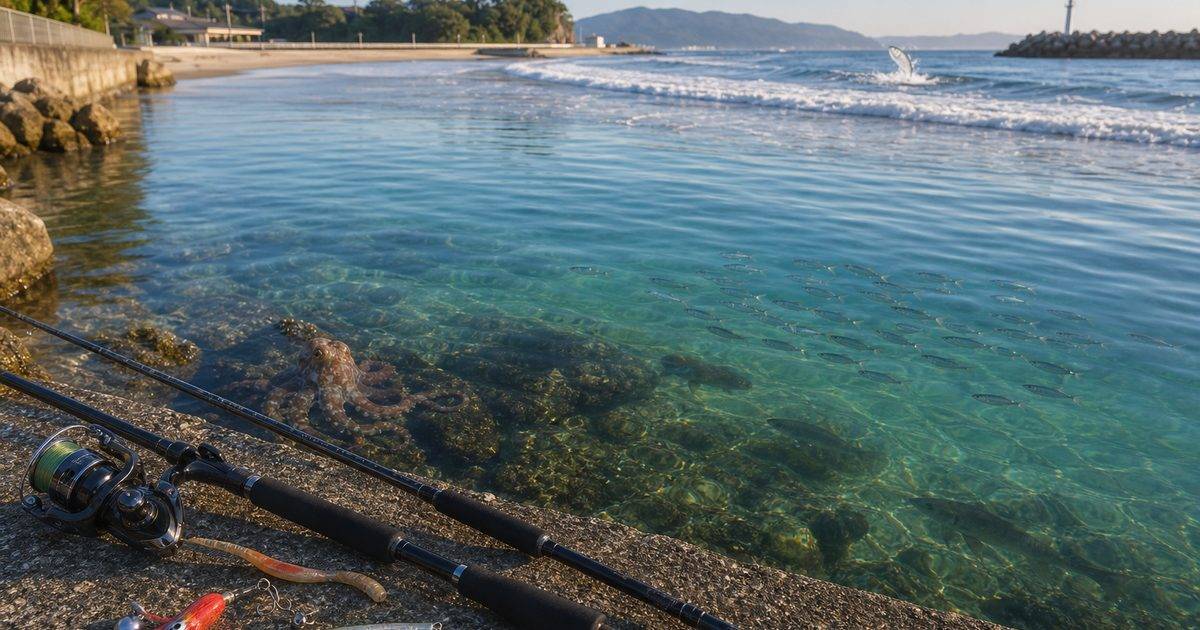 浜名湖と遠州灘で初夏のタコ・アジ・夜シーバスを狙うイメージ