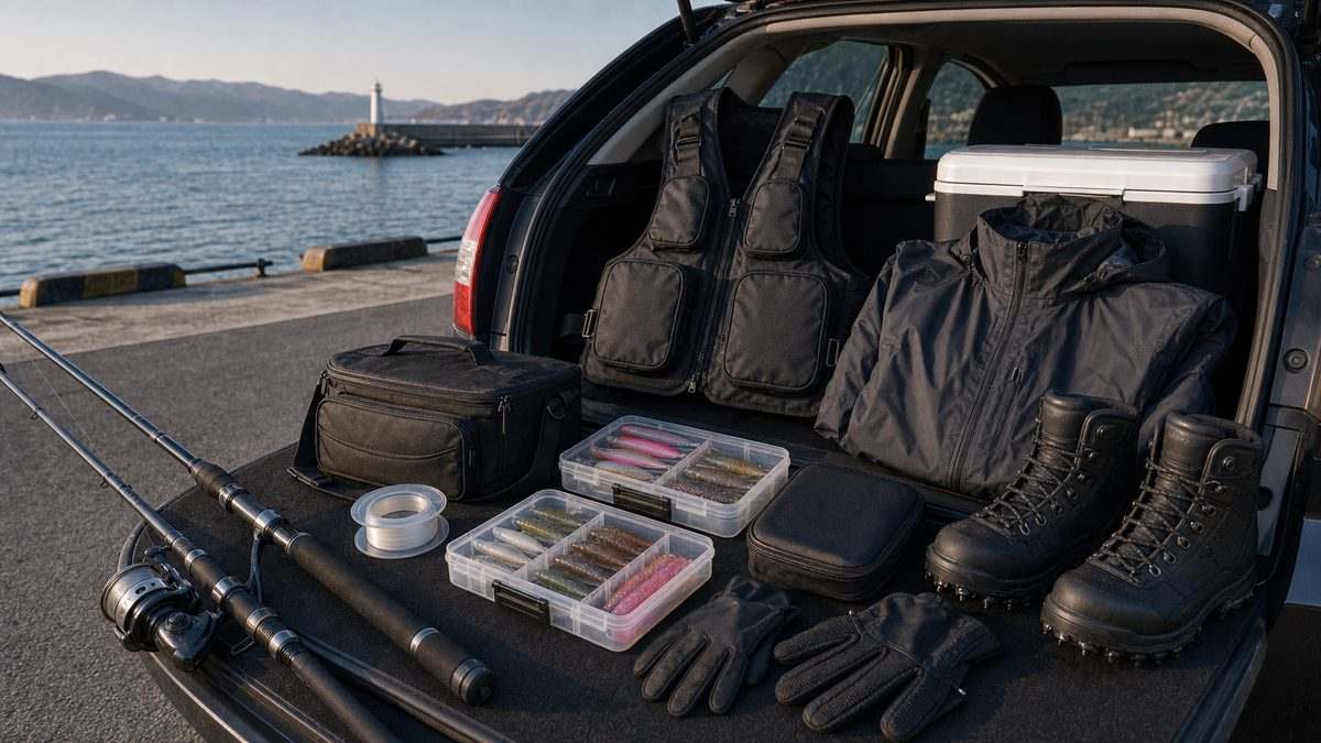 北海道釣行で必要なタックルと準備の要点をまとめた釣り攻略インフォグラフィック