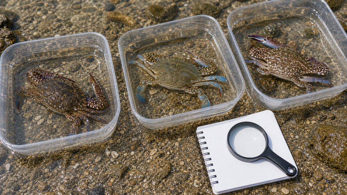 2,なんだか似てる！？ワタリガニ達の見分け方についての要点をまとめた釣り攻略インフォグラフィック