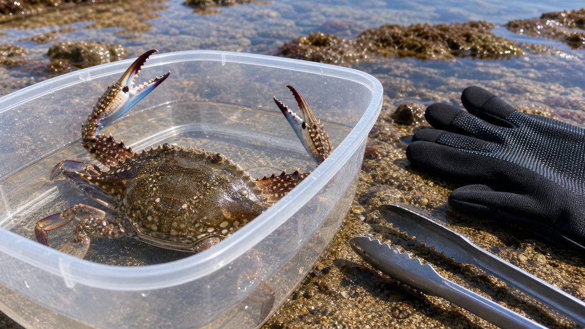 4,ガザミの危険生物としての一面についての要点をまとめた釣り攻略インフォグラフィック