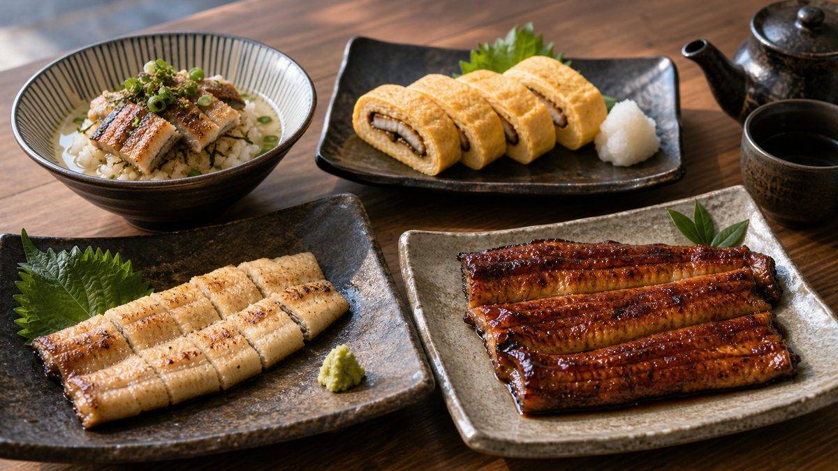 蒲焼きだけじゃない!ウナギの多彩な料理法の要点をまとめた釣り攻略インフォグラフィック