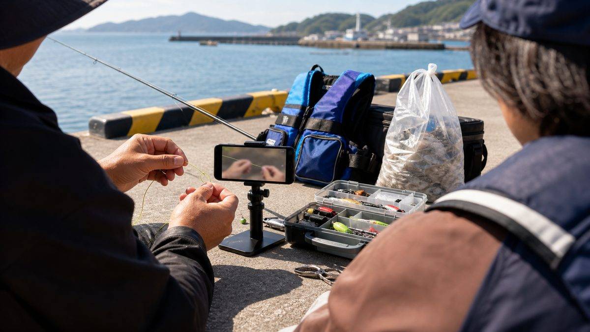 SNS・YouTube釣りコンテンツの良い影響の要点をまとめた釣り攻略インフォグラフィック