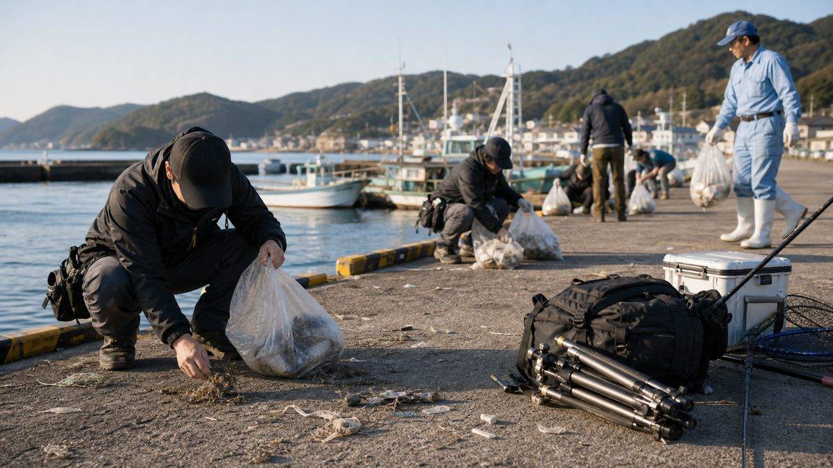 釣り場と釣り人の共存に向けた解決策の要点をまとめた釣り攻略インフォグラフィック