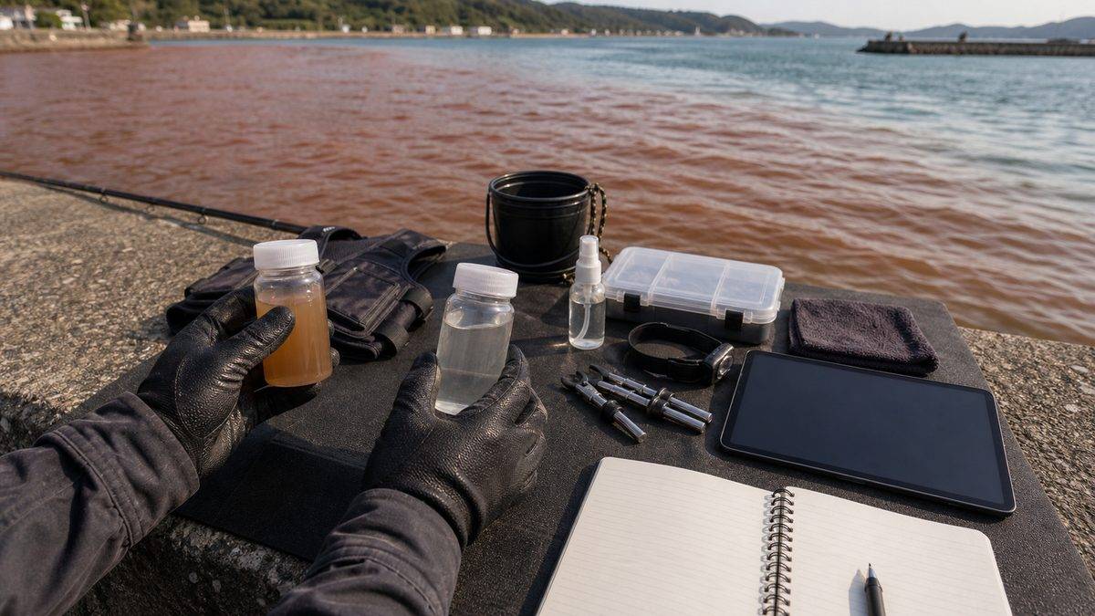 赤潮の発生状況を確認する方法｜釣行前の情報収集術の要点をまとめた釣り攻略インフォグラフィック