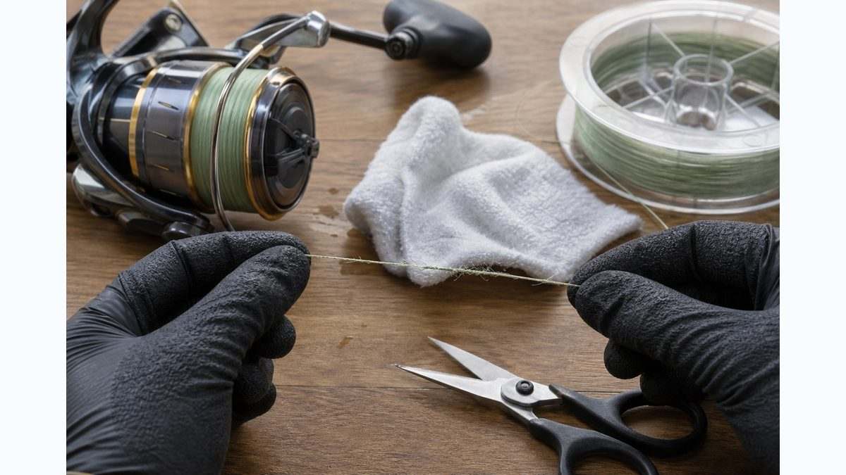 PEラインの傷みを確認してメンテナンスするイメージ