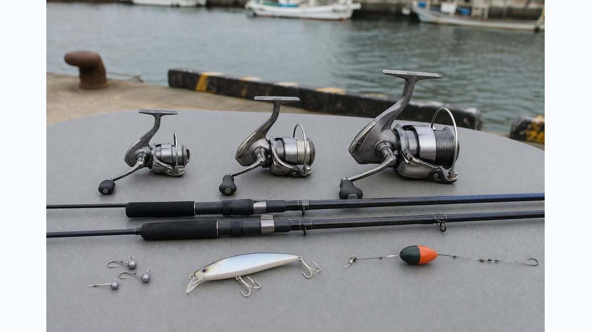 釣り方に合わせてスピニングリールの番手を選ぶイメージ