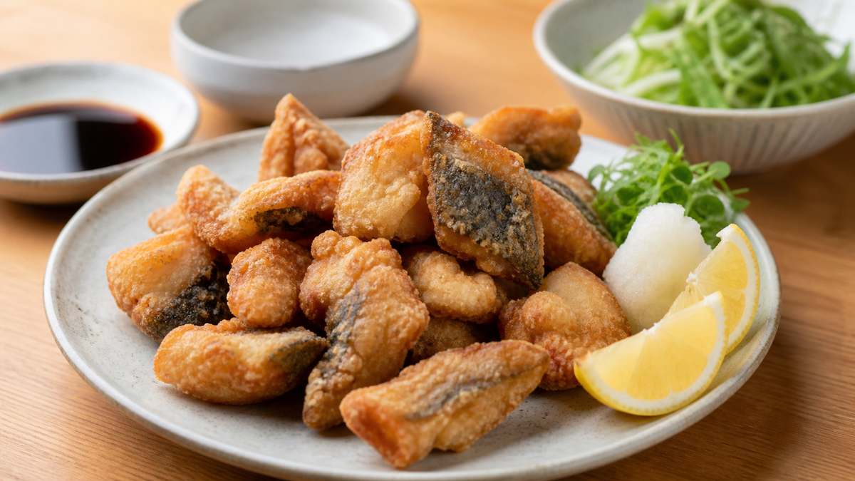 レシピ②ボラの唐揚げ(サクサク食感の絶品おかず)の内容をイメージした写真