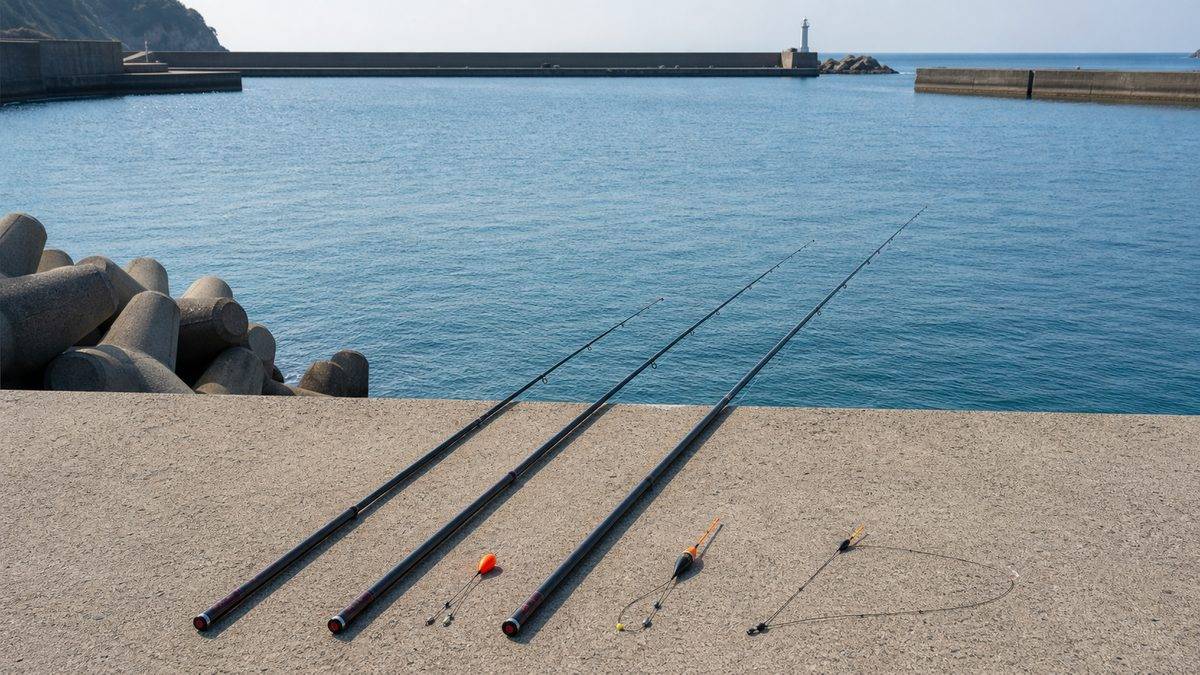 磯竿の長さ（4.5m〜6.3m）の選び方の要点をまとめた釣り攻略インフォグラフィック