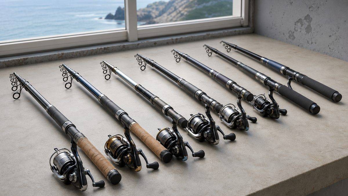 おすすめ磯竿製品——がまかつ・ダイワ・シマノ・宇崎日新の比較の要点をまとめた釣り攻略インフォグラフィック