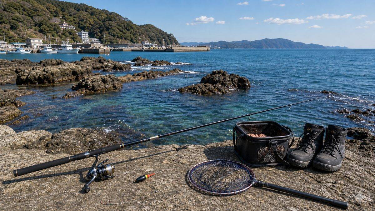 真鶴エリアの釣りスポットの要点をまとめた釣り攻略インフォグラフィック