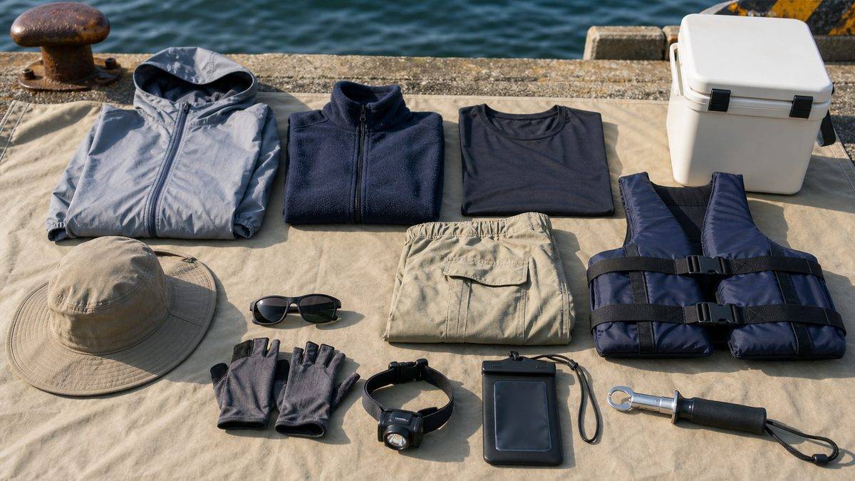 5月の服装・装備ガイド——快適・安全に釣る準備の要点をまとめた釣り攻略インフォグラフィック