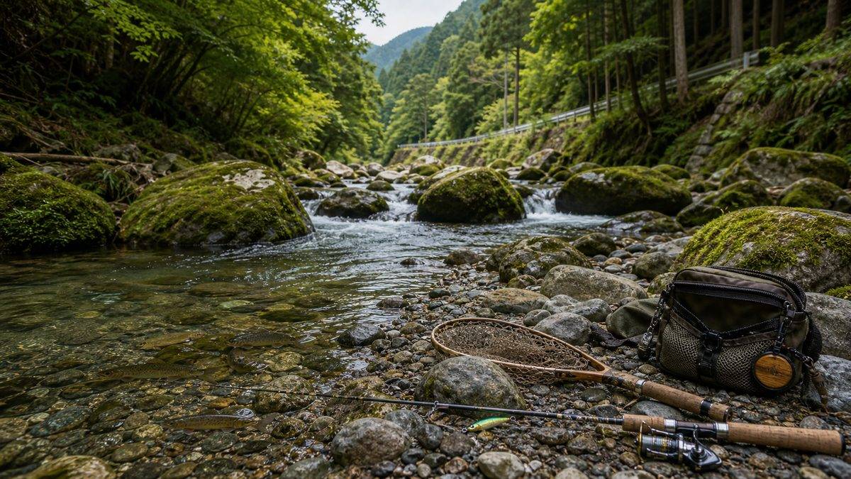 水窪川とは？浜名湖・遠州灘だけじゃない浜松の渓流フィールドの要点をまとめた釣り攻略インフォグラフィック