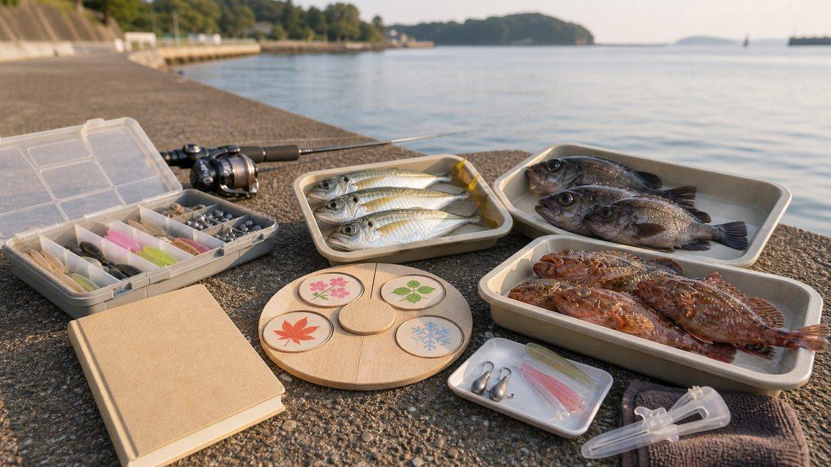 「今日、何が釣れるの？」——初心者が最初にぶつかる壁の要点をまとめた釣り攻略インフォグラフィック