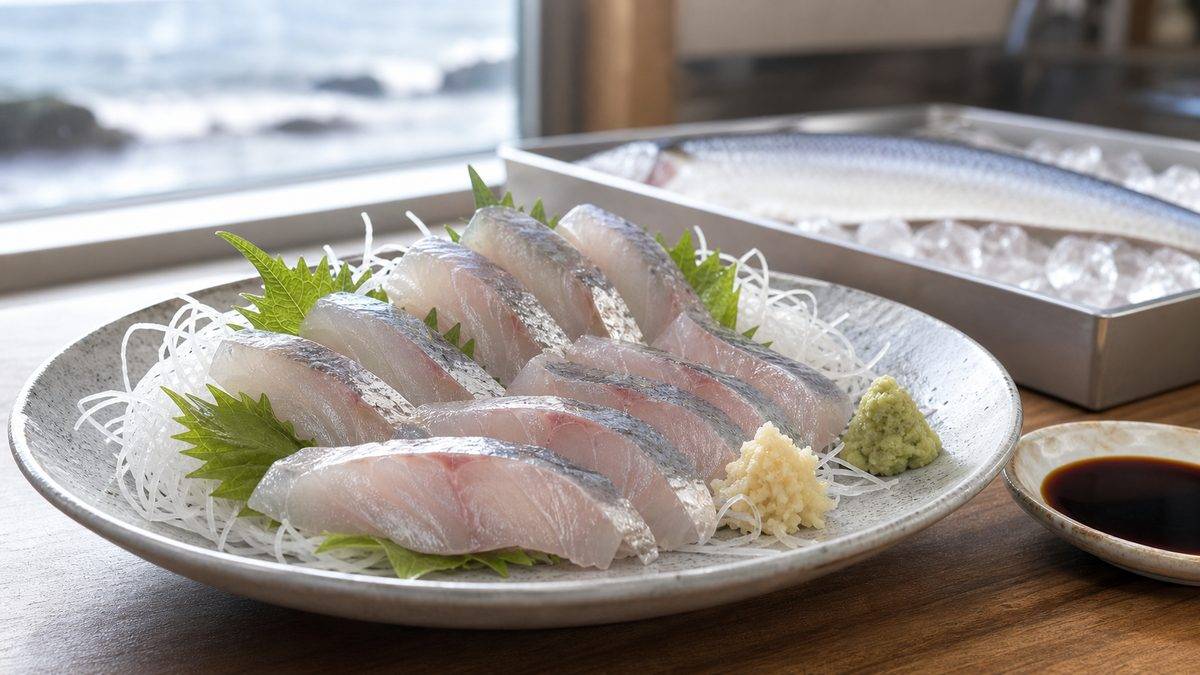 レシピ①ボラの刺身(冬の寒ボラが最高)の要点をまとめた釣り攻略インフォグラフィック