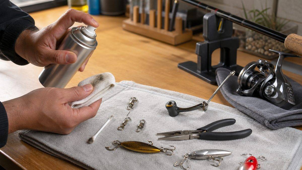 KURE 5-56の正しい使い方【釣具別・具体的手順】の要点をまとめた釣り攻略インフォグラフィック