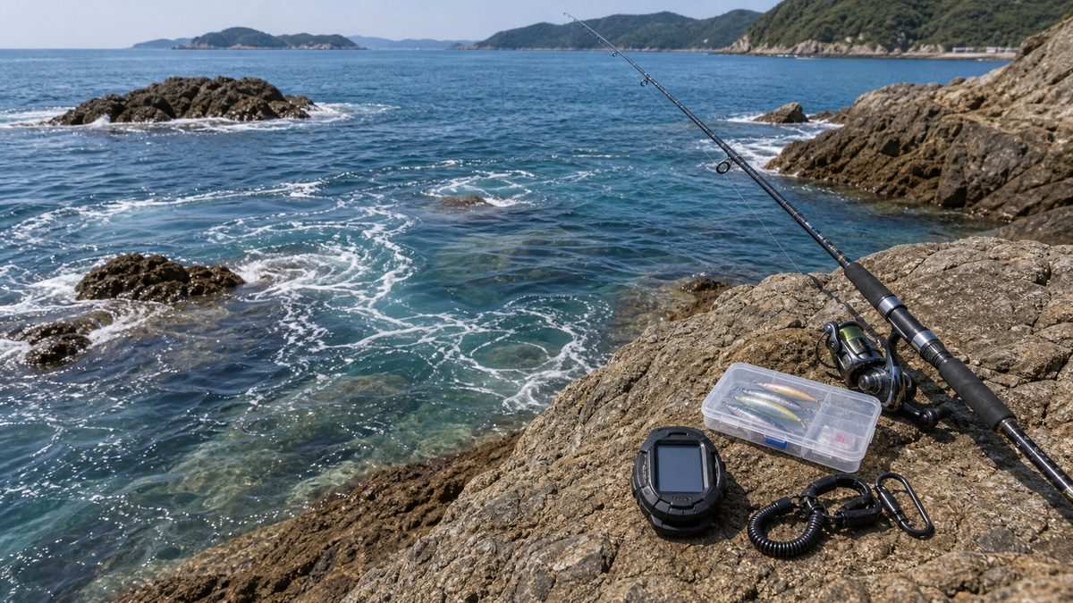 潮の読み方とポイント選び——魚がいる場所を見極めるの要点をまとめた釣り攻略インフォグラフィック