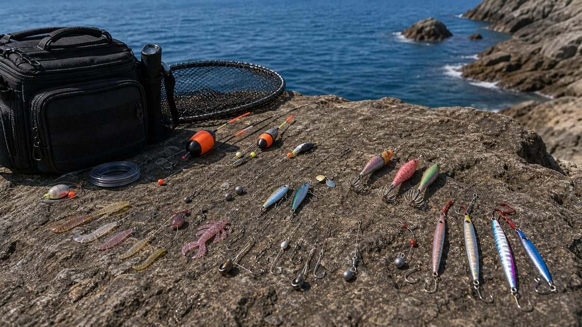 ターゲット魚種と狙い方——磯で出会える5種の魚たちの要点をまとめた釣り攻略インフォグラフィック