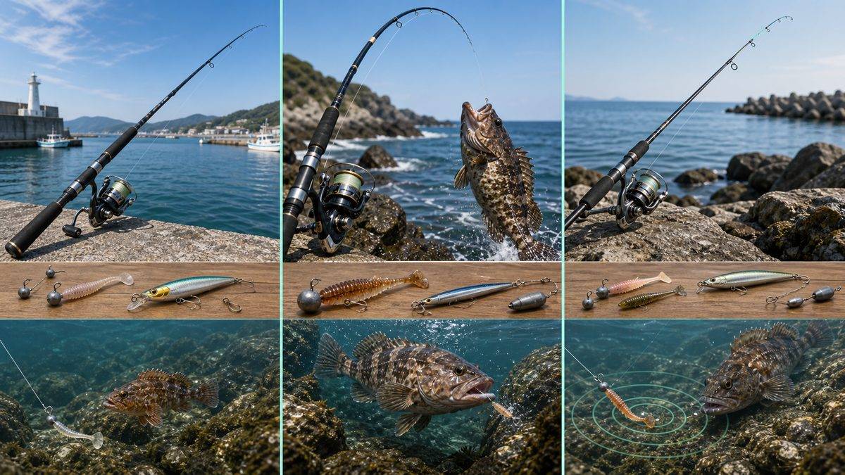 道具衛門のロックロッド選び3原則の要点をまとめた釣り攻略インフォグラフィック