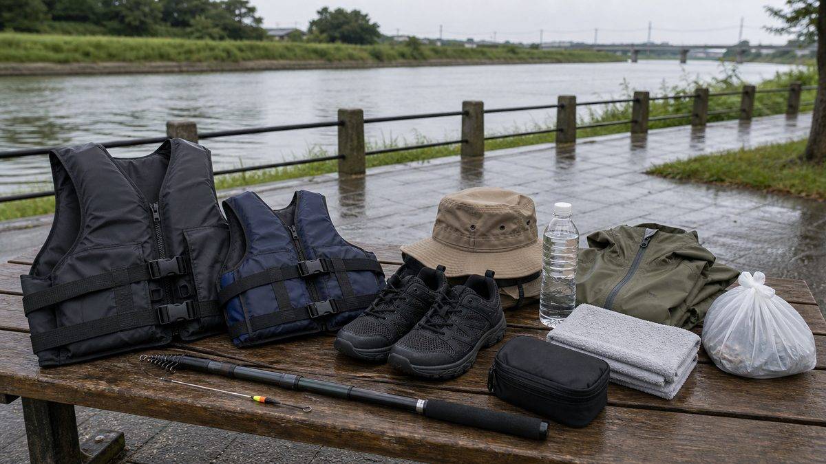 安全に楽しむための注意点の要点をまとめた釣り攻略インフォグラフィック