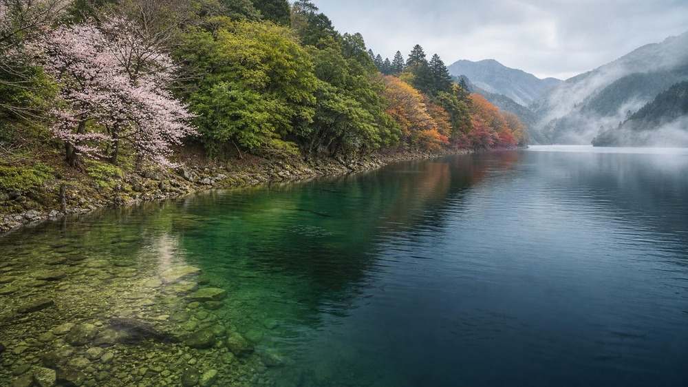 春から冬へ移るダム湖と季節ごとに変わる魚の居場所