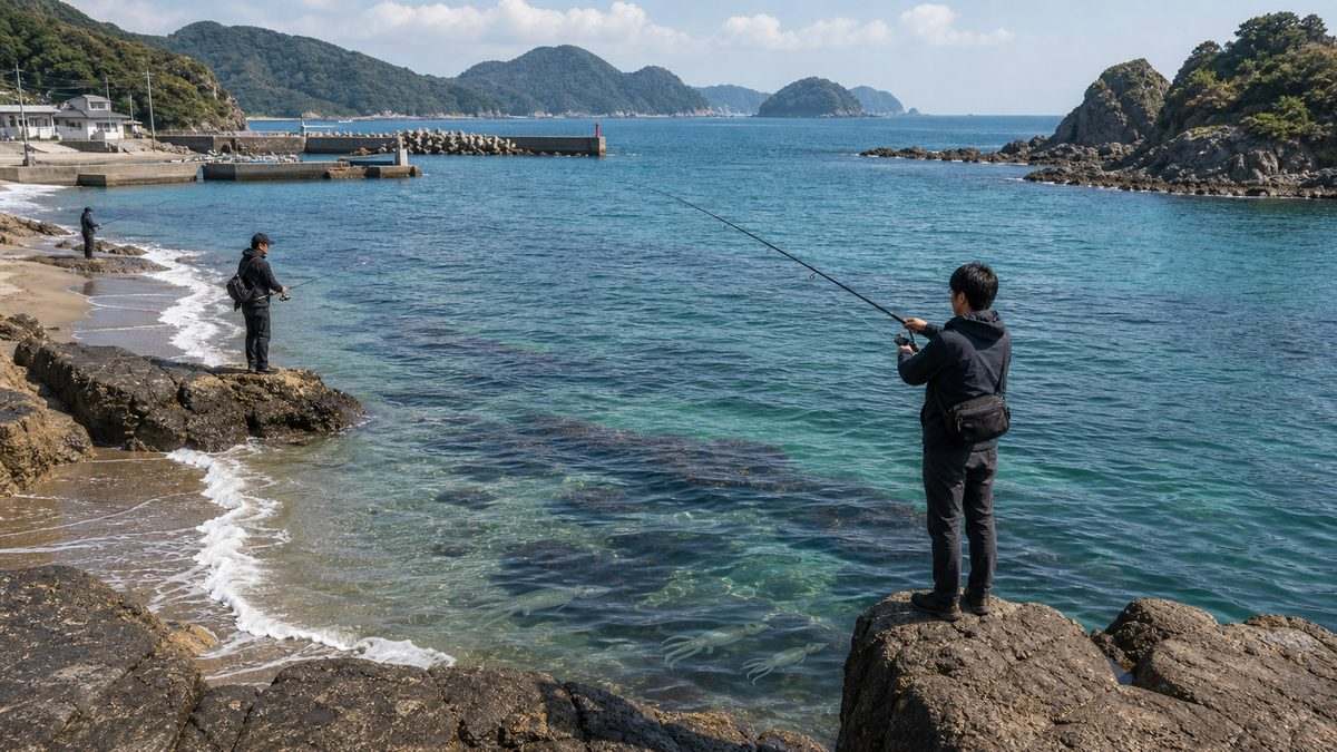 日本各地の釣果動向と人気急上昇ポイント（2025年版）の要点をまとめた釣り攻略インフォグラフィック