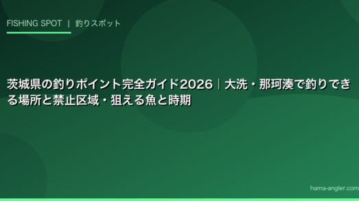 茨城県の釣りポイント完全ガイド2026｜大洗・那珂湊で釣りできる場所と禁止区域・狙える魚と時期