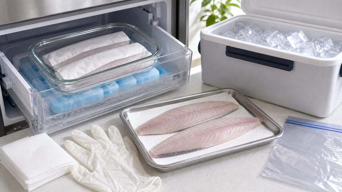 サワラの保存方法と食中毒予防の要点をまとめた釣り攻略インフォグラフィック
