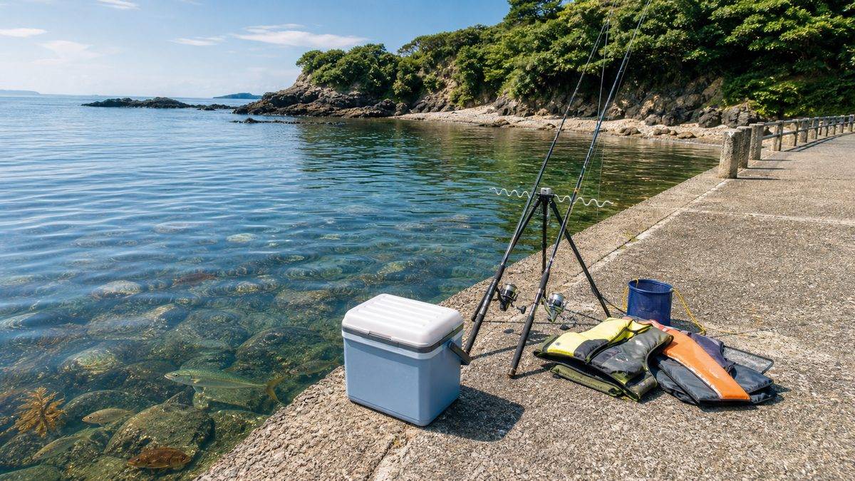 4. 油壺・荒崎の堤防・小磯｜ファミリーにも人気の釣り場の要点をまとめた釣り攻略インフォグラフィック